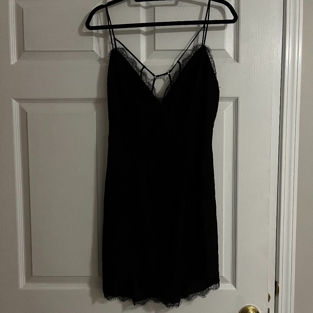 NBD Black Laced Mini Dress